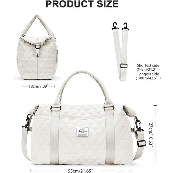 Weekender Duffel Bags Travel Totes Bag  Sports Gym Dance Overnight Wet Pocket - Picture 5 of 6